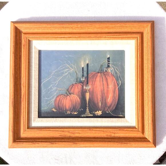 Picture pumpkin and candle sticks perfect for Halloween or fall decor - Picture 2 of 4